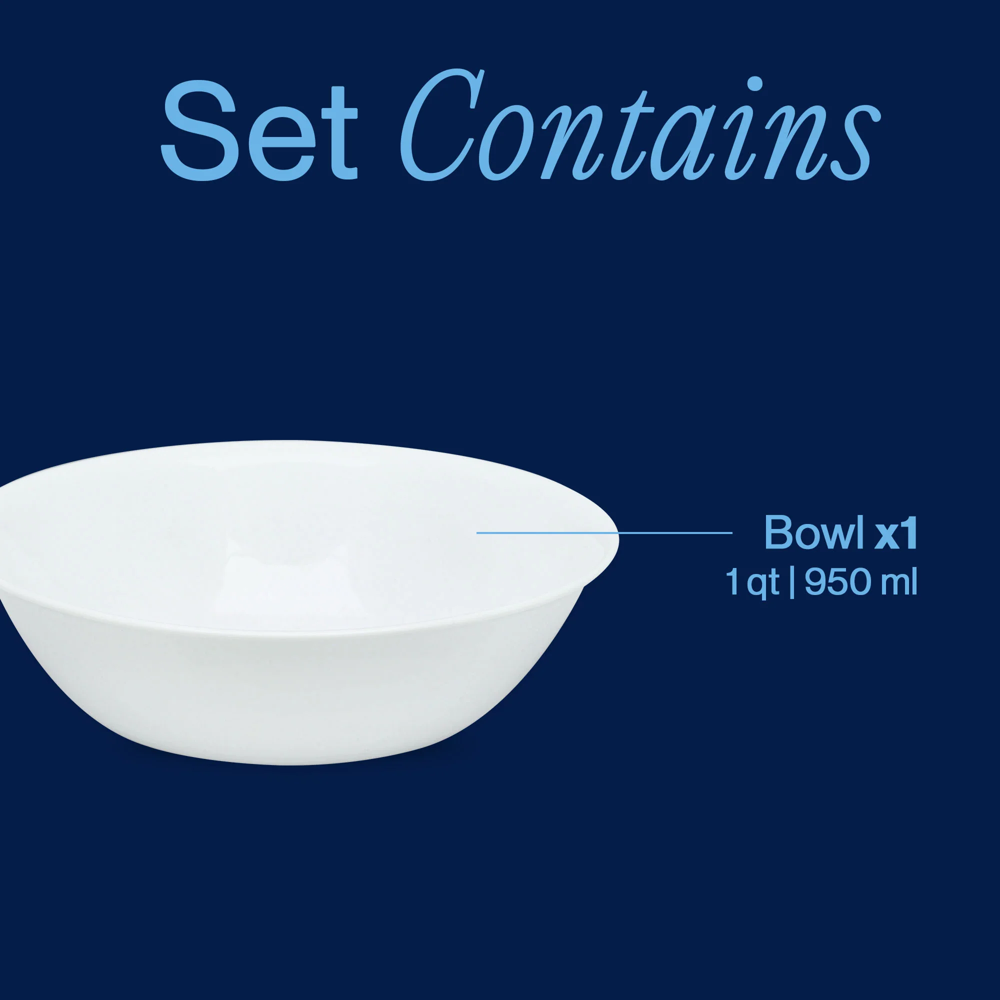 Corelle® Winter Frost White 1夸脱大号餐碗