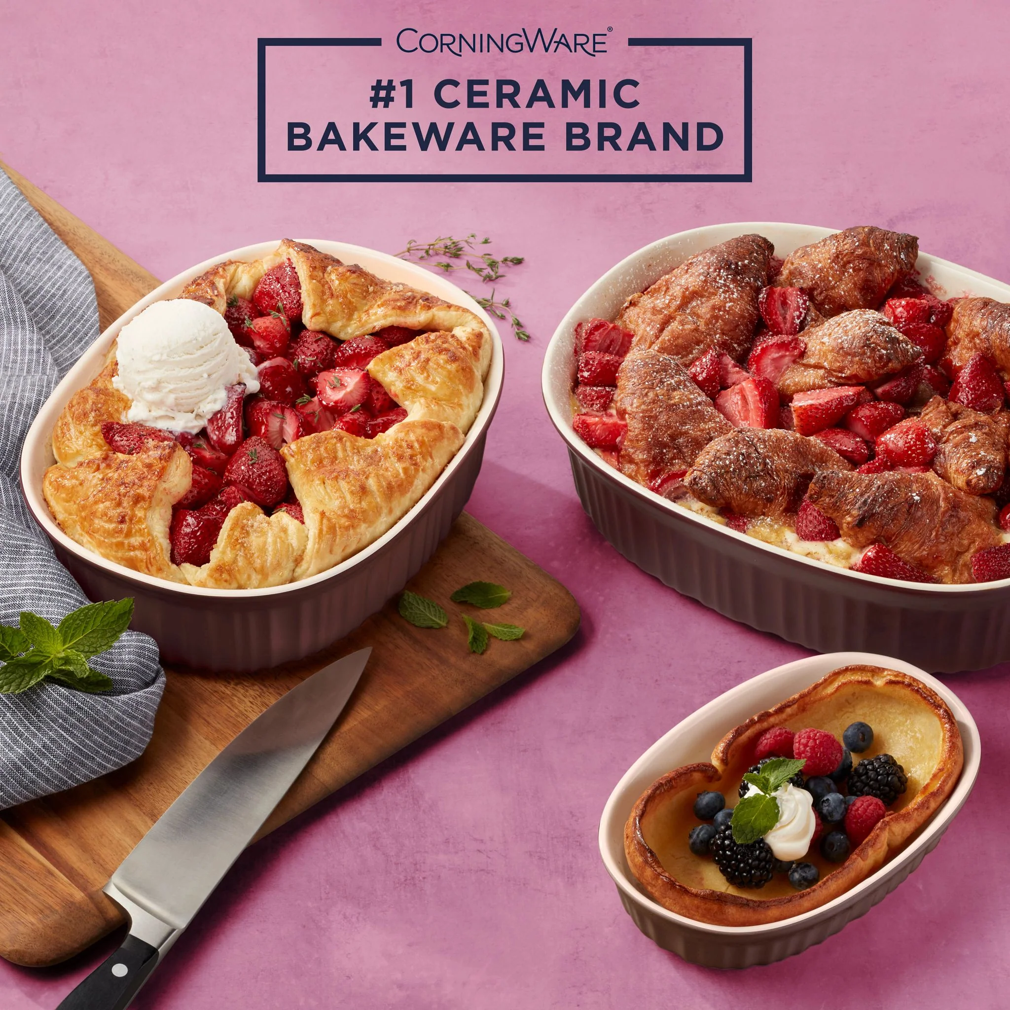 CorningWare® French Colors 6-piece Bakeware Set, Cabernet