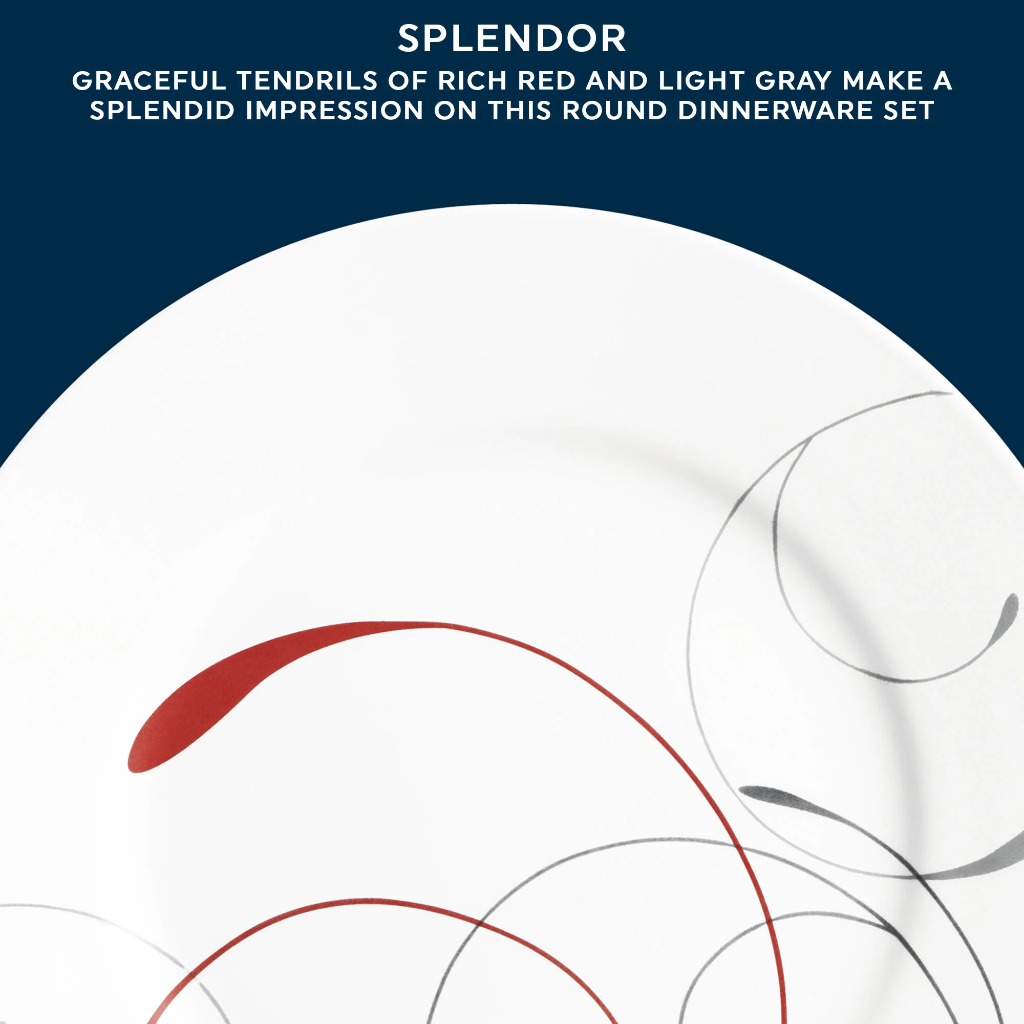 Corelle® Round Splendor 8.5" 沙拉盘，6件装