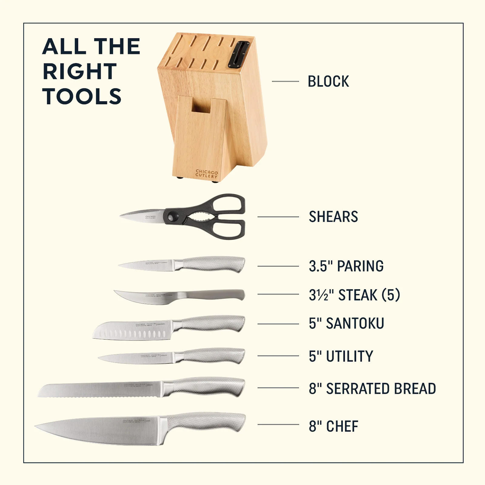 Chicago Cutlery® Lasalle 12-piece Block Set