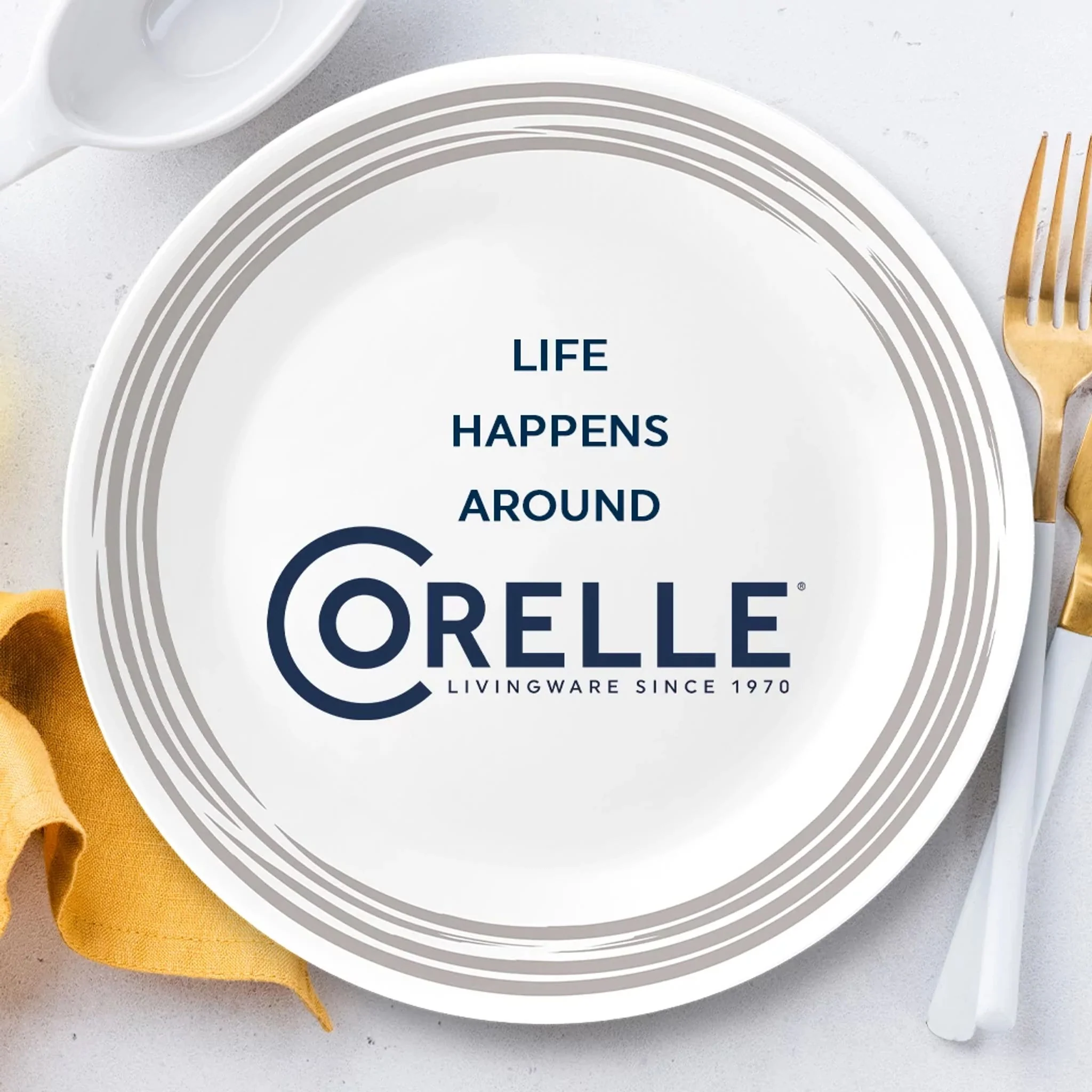 Corelle® Brushed Silver 10.25" Dinner Plate