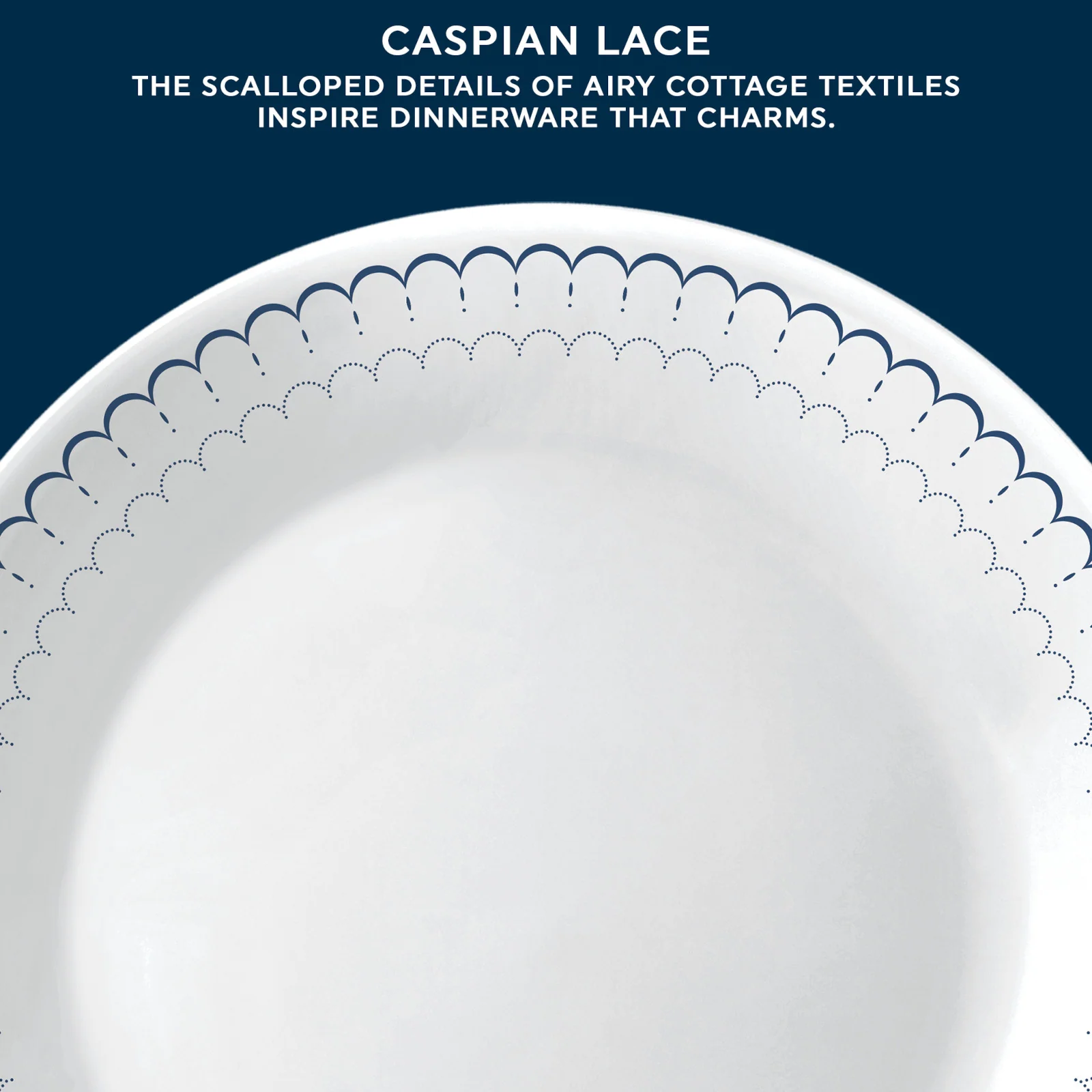 Corelle® Caspian Lace 66-piece Dinnerware Set, Service for 12