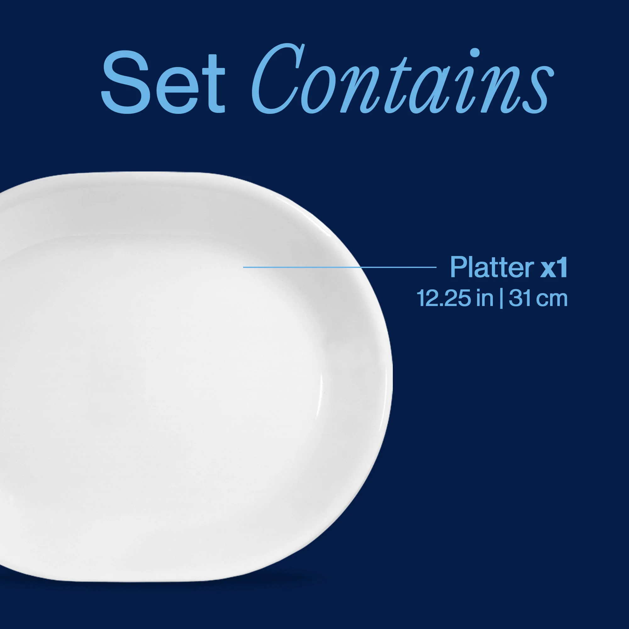 Corelle® Winter Frost White 12.25" Serving Platter