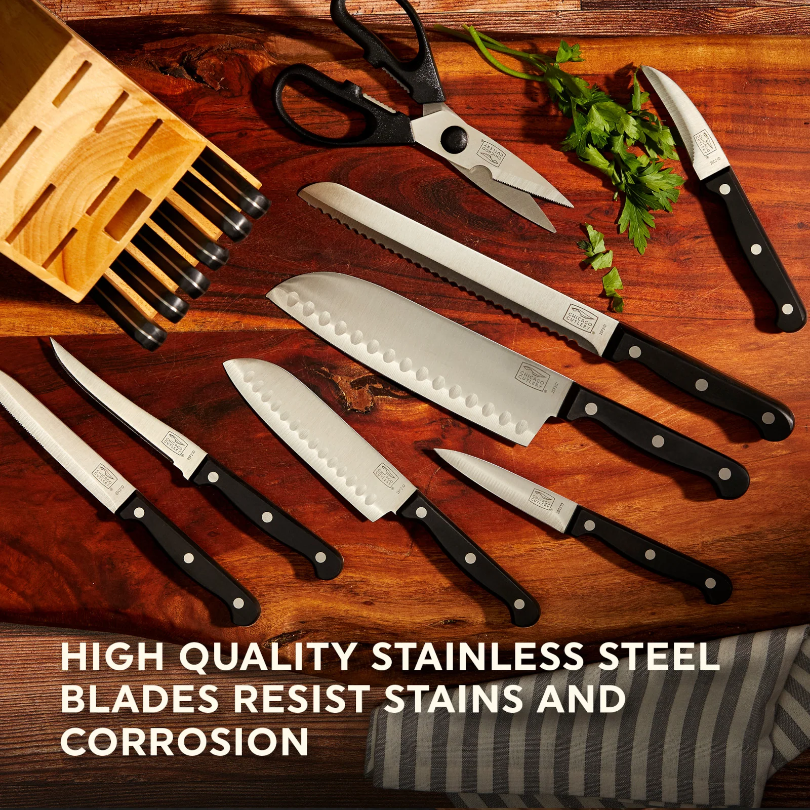 Chicago Cutlery® Essentials™ 15件套刀座套装