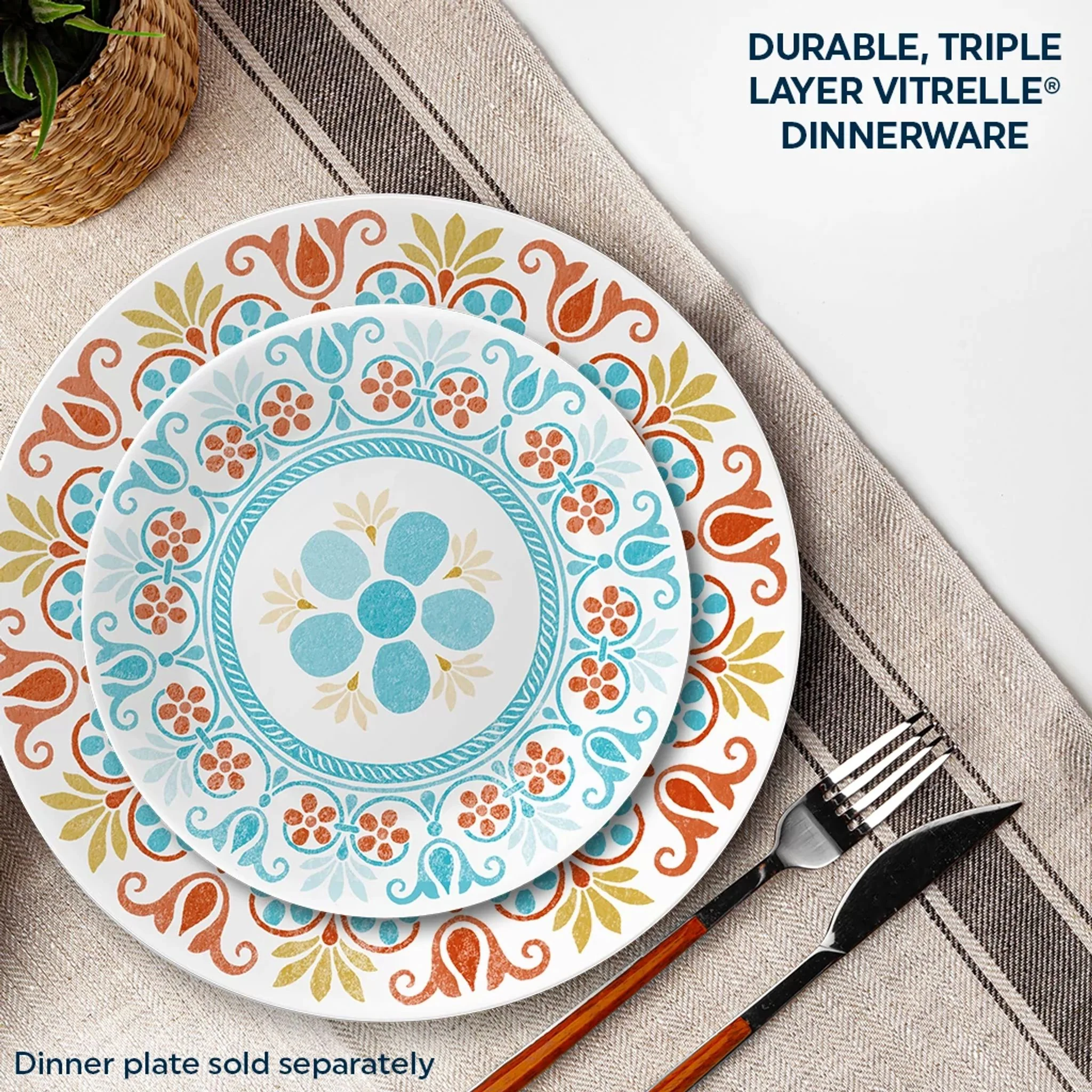 Corelle® Global Collection Terracotta Dreams 6.75" 前菜盘