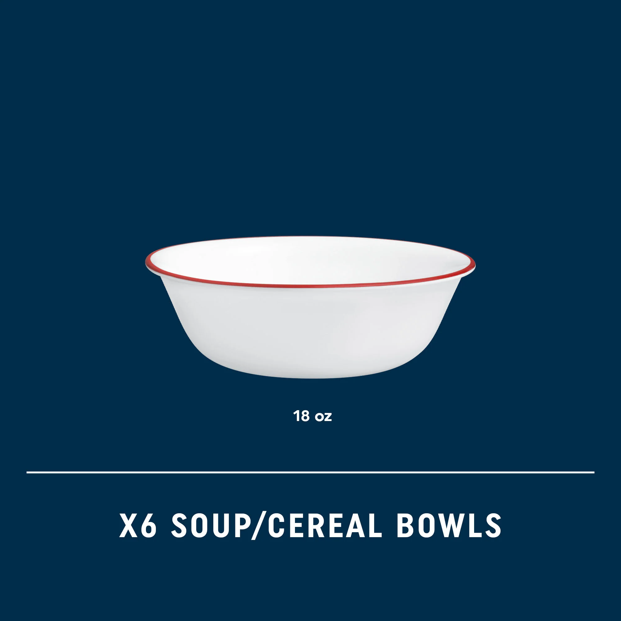 Corelle® Splendor 圆形18盎司碗，6件装
