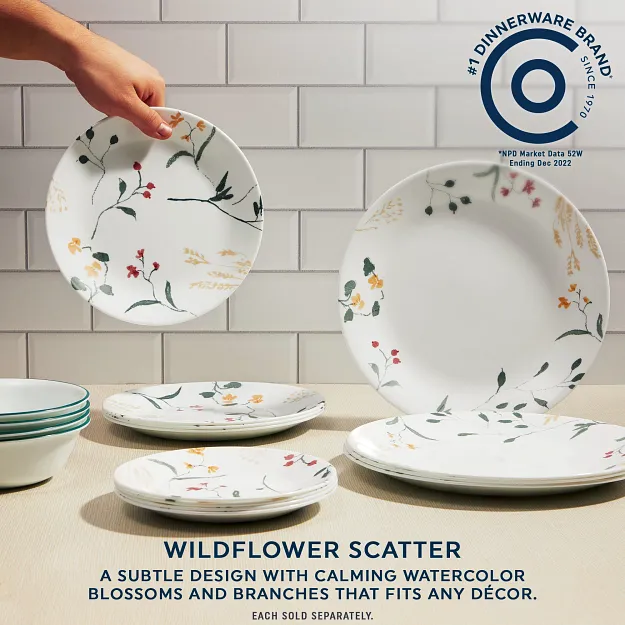 Corelle® Wildflower Scatter 18盎司麦片碗