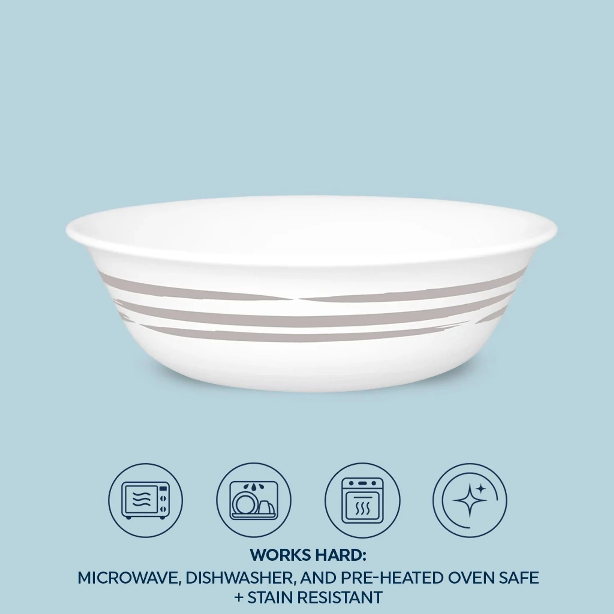 Corelle® Brushed Silver 18盎司麦片碗
