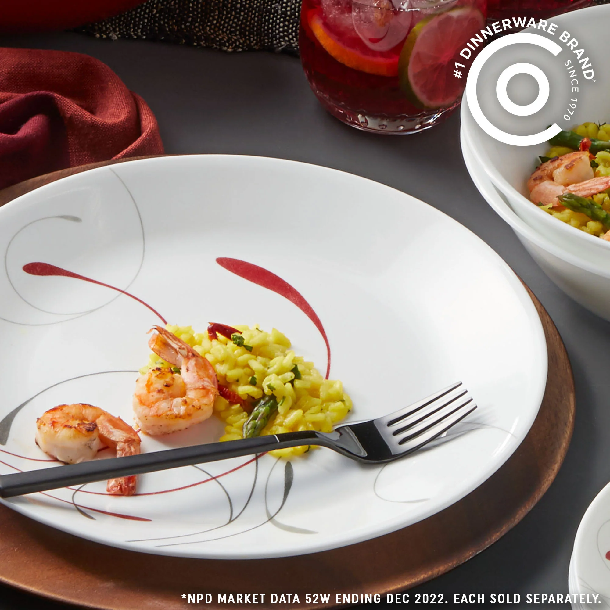 Corelle® Round Splendor 10.5" 餐盘，6件装