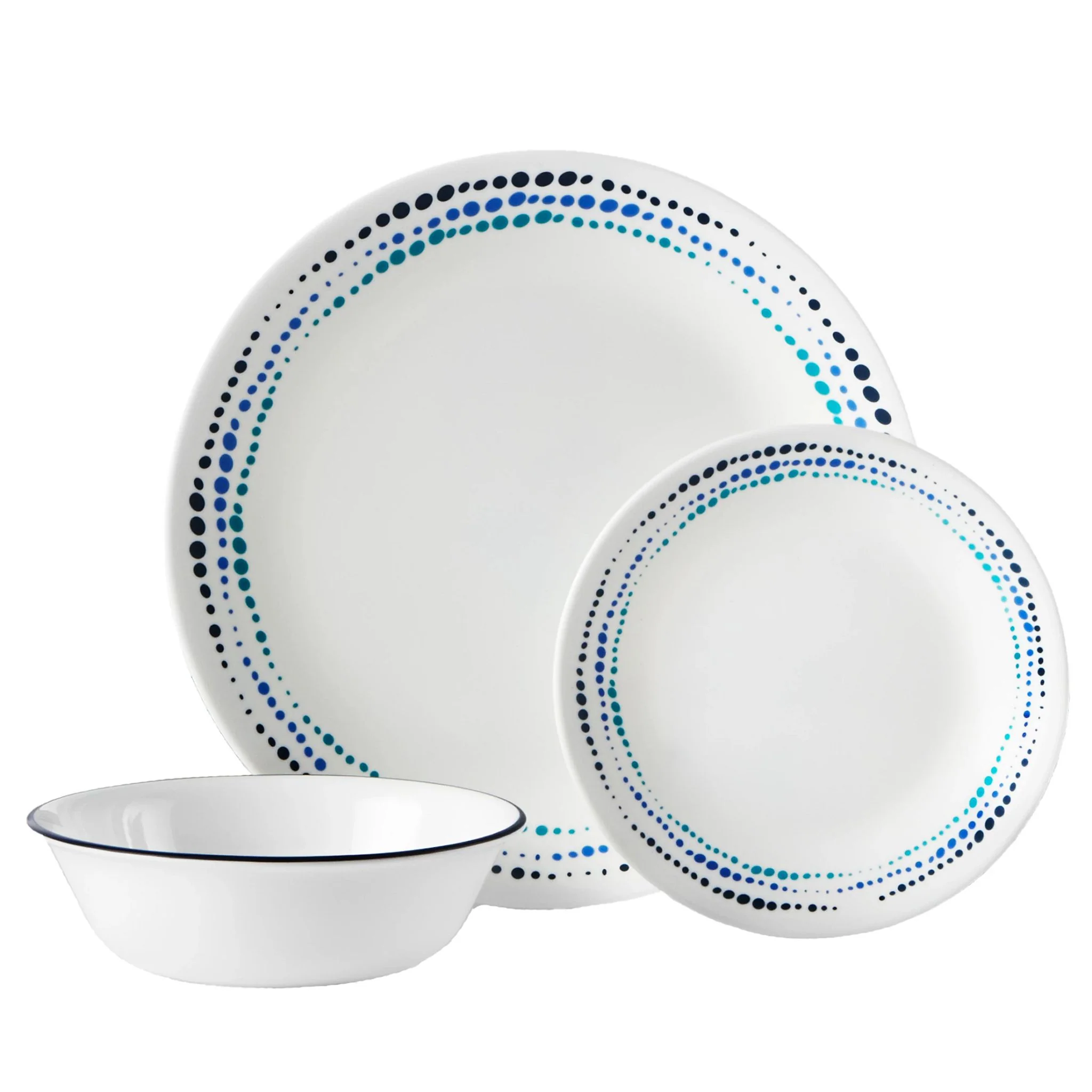 Corelle® Ocean Blues 12件套餐具套装，4人份