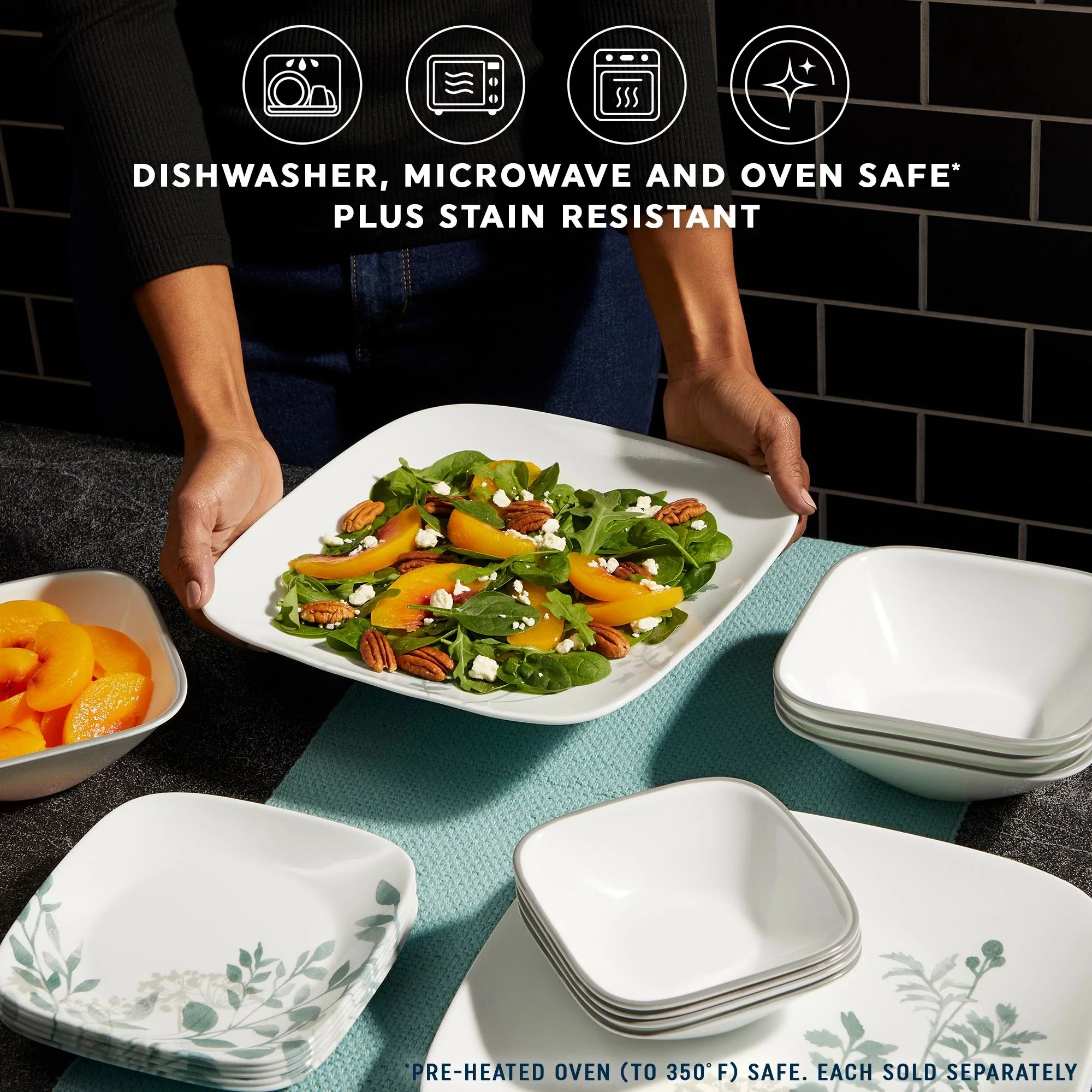Corelle® Square Amalie 9英寸沙拉盘