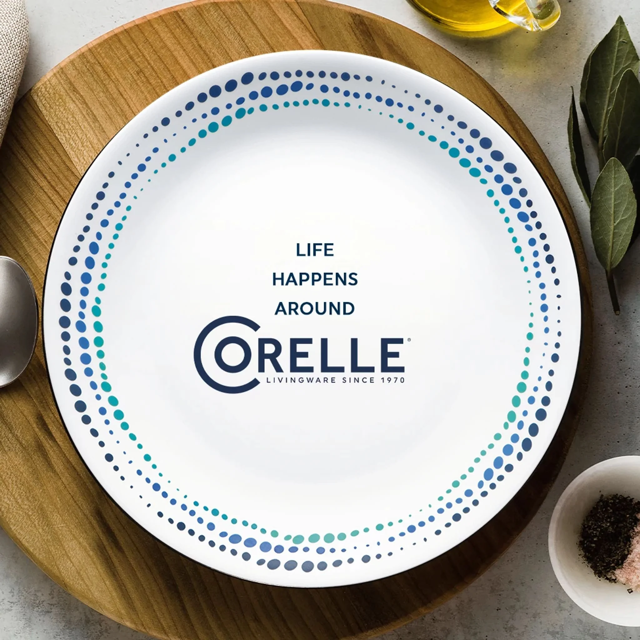 Corelle® Ocean Blues 12件套餐具套装，4人份