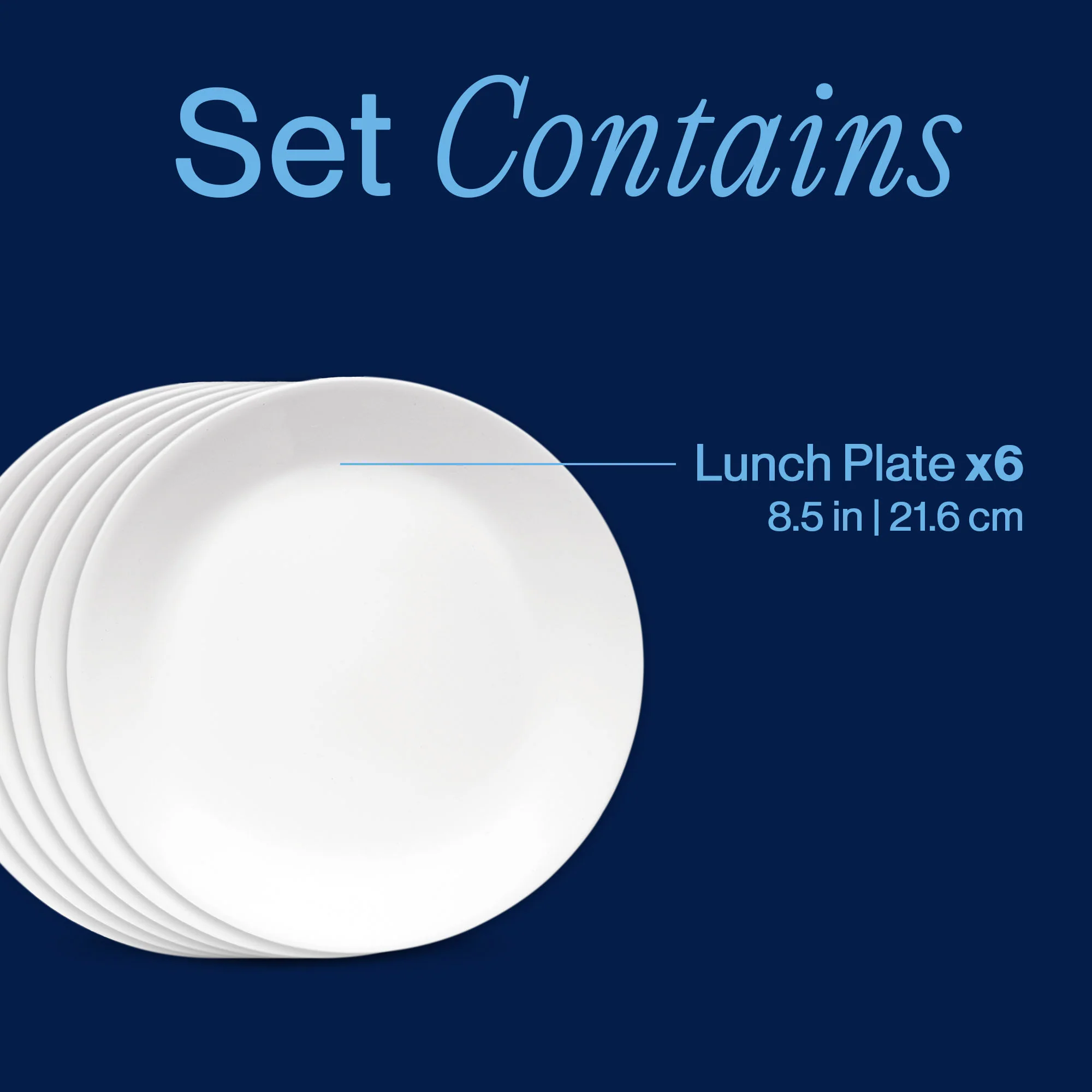 Corelle® Winter Frost White 8.5" Salad Plates, 6-pack