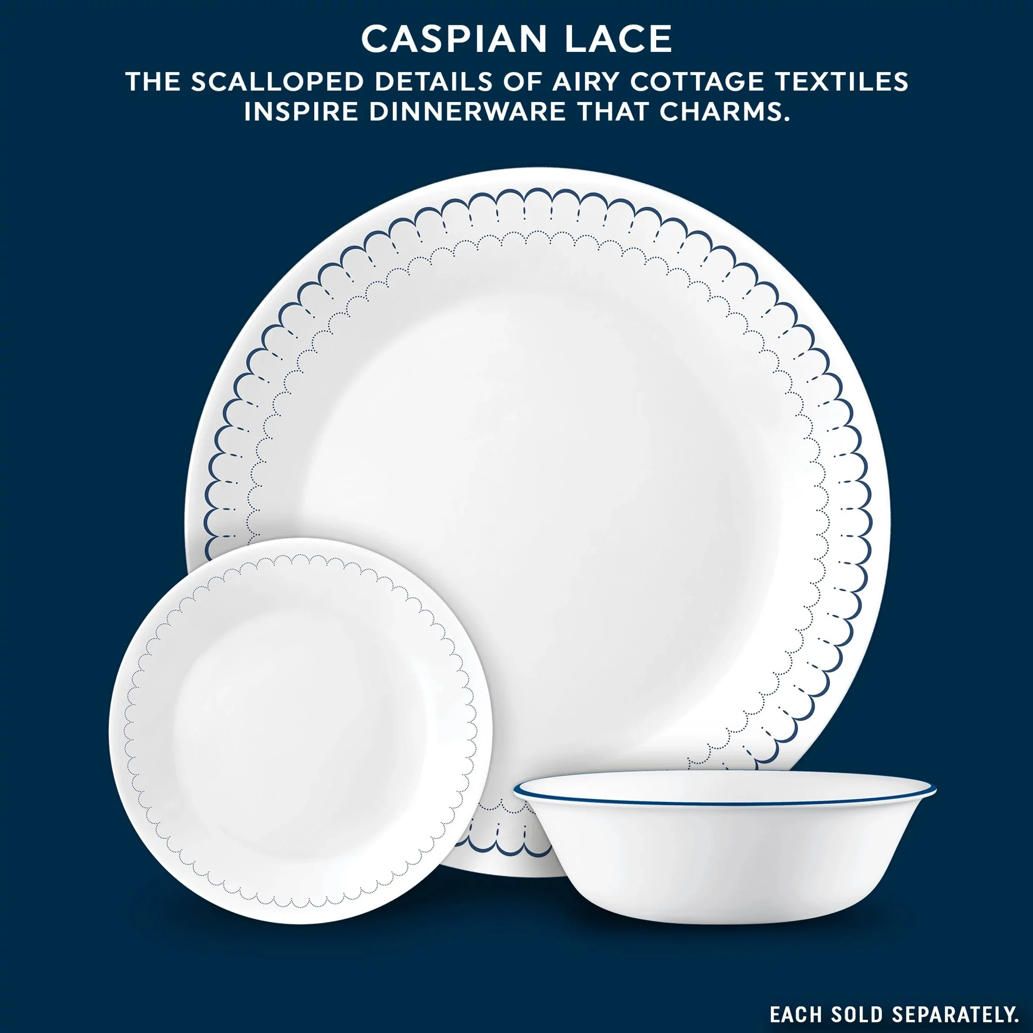 Corelle® Caspian Lace 18盎司麦片碗