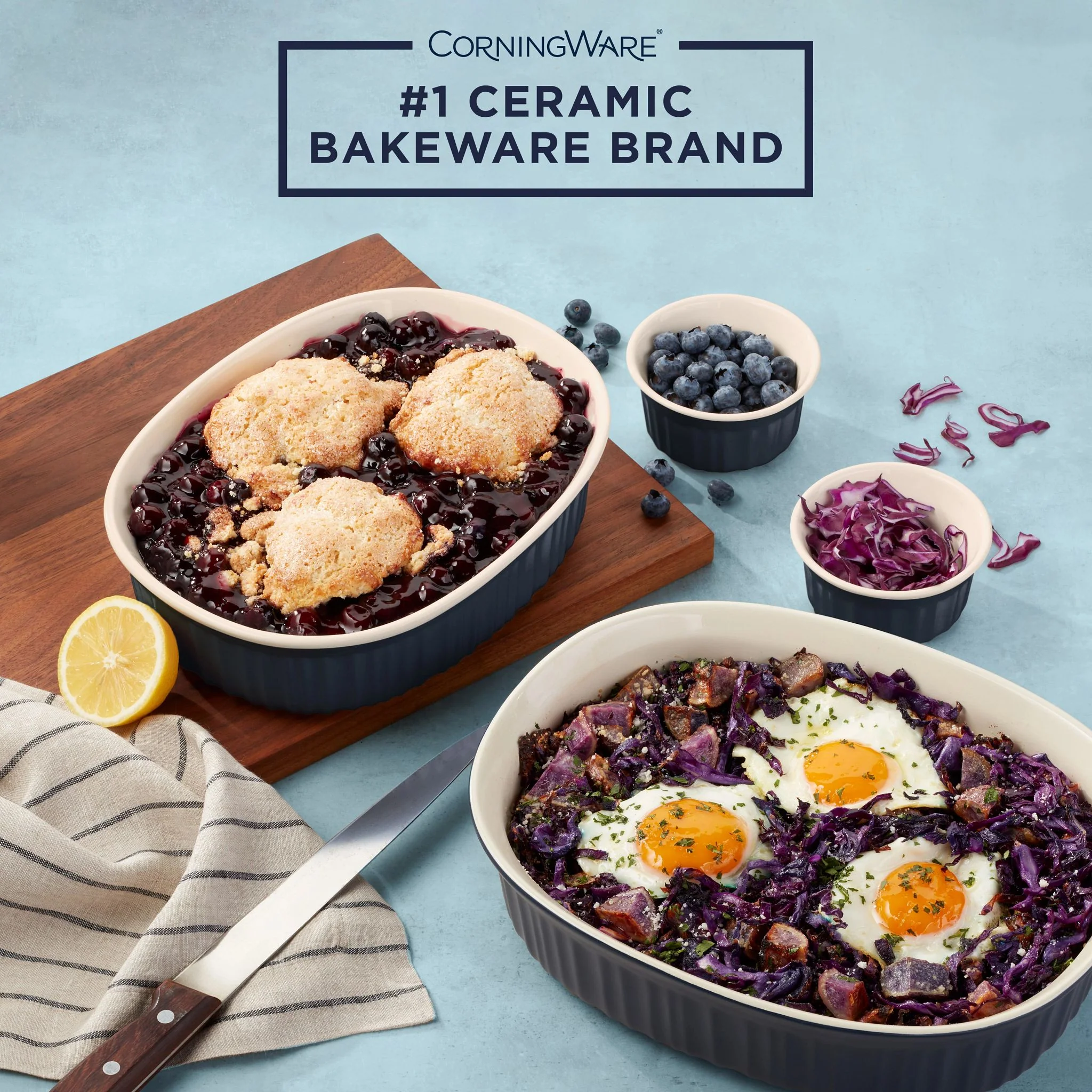 CorningWare® French Colors 10-piece Oval Bakeware Set, Navy
