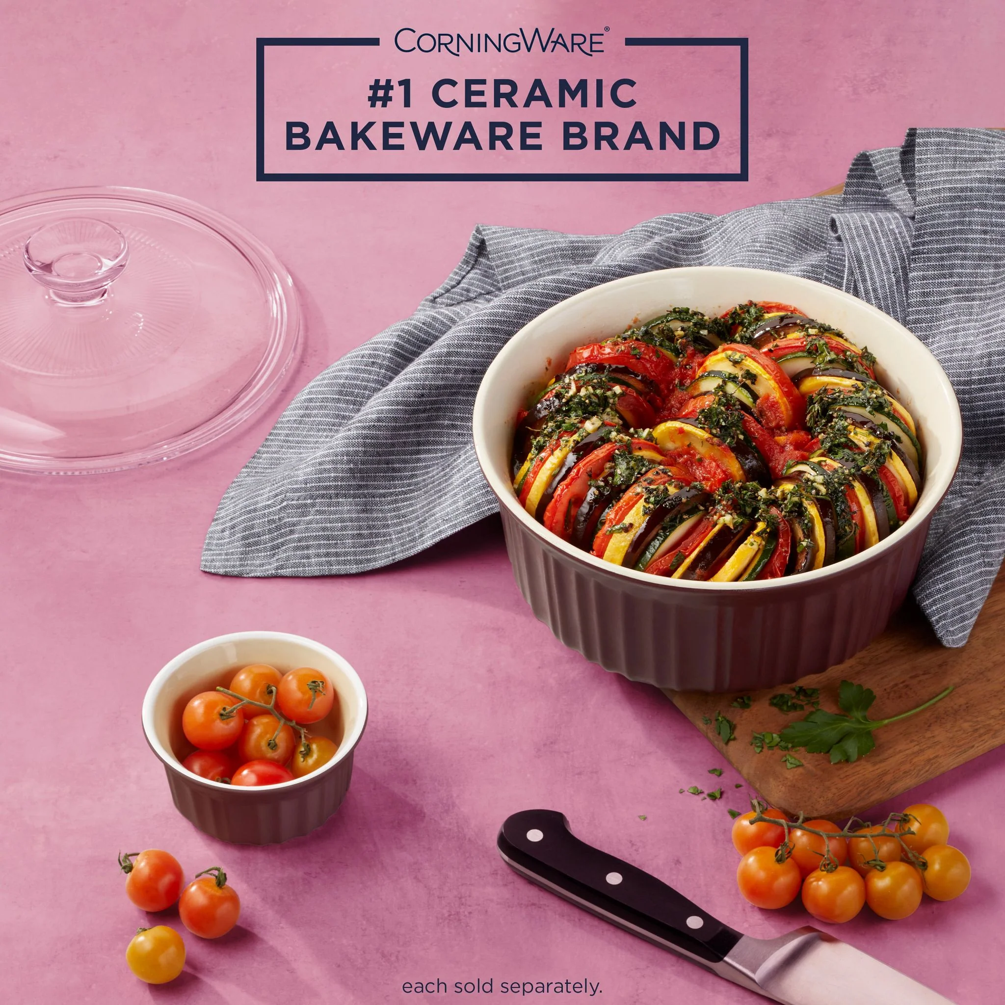 CorningWare® French Colors 1.5-quart Round Baking Dish, Cabernet
