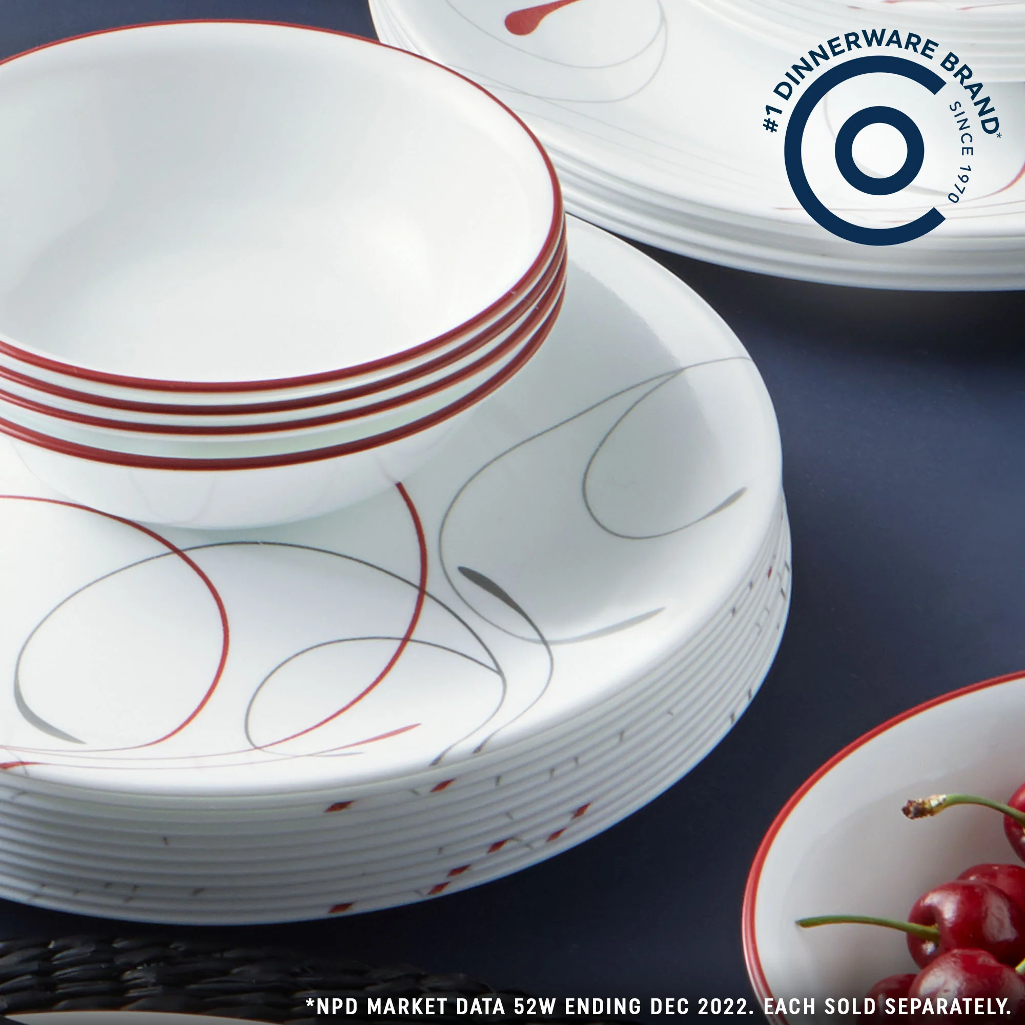 Corelle® Round Splendor 8.5" 沙拉盘，6件装