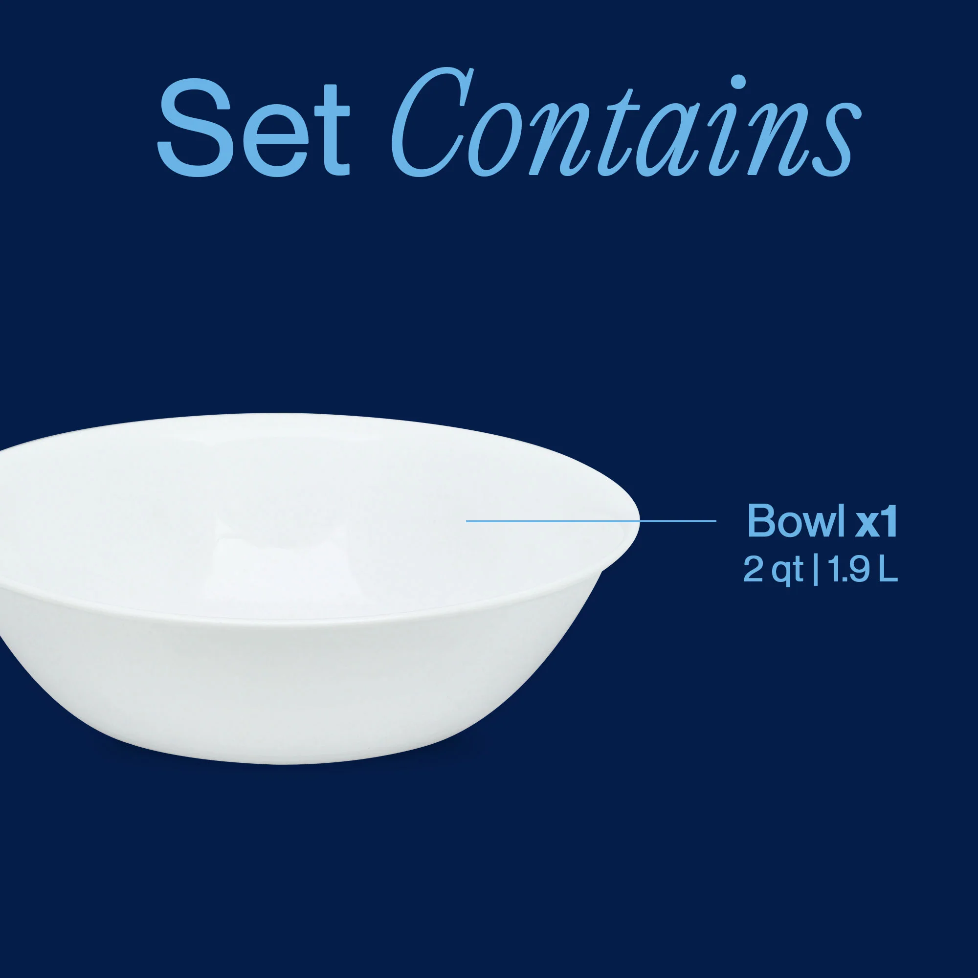 Corelle® Winter Frost White 2-quart Large Serving Bowl