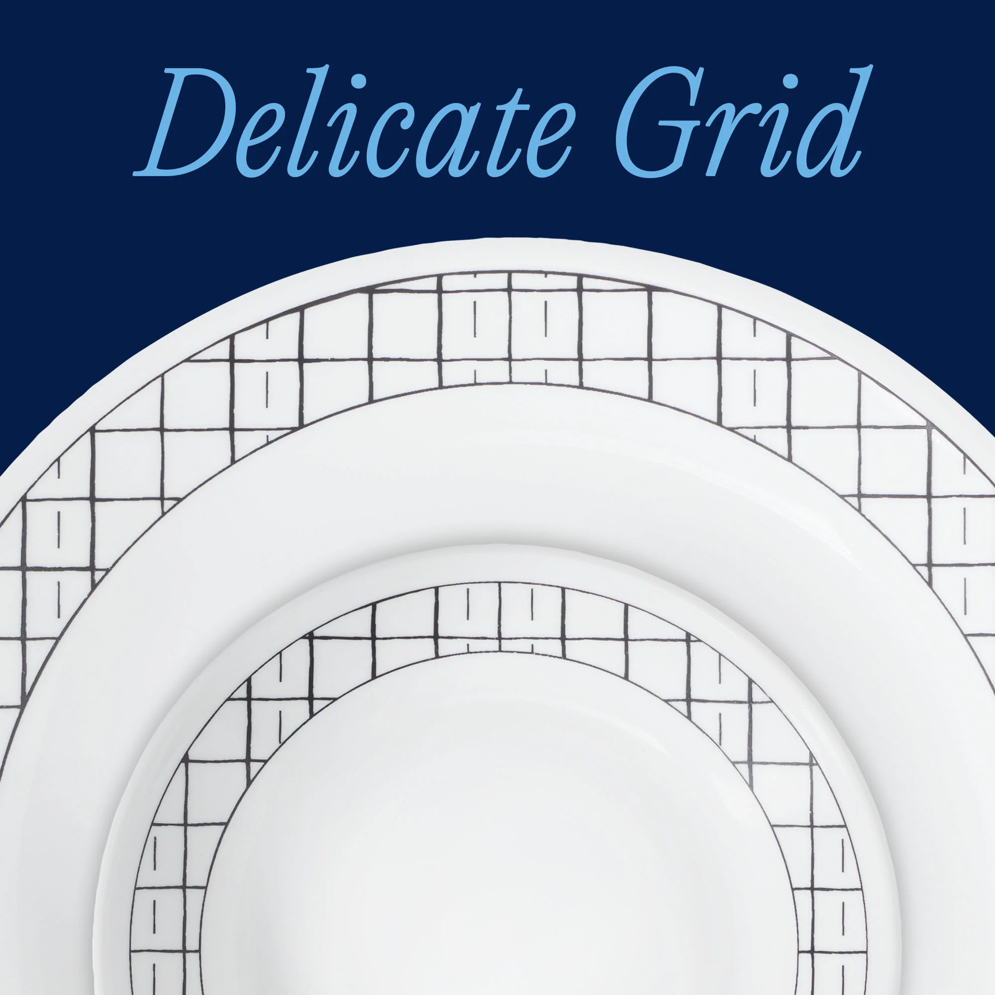 Corelle® Delicate Grid 12-piece Dinnerware Set, Service for 4