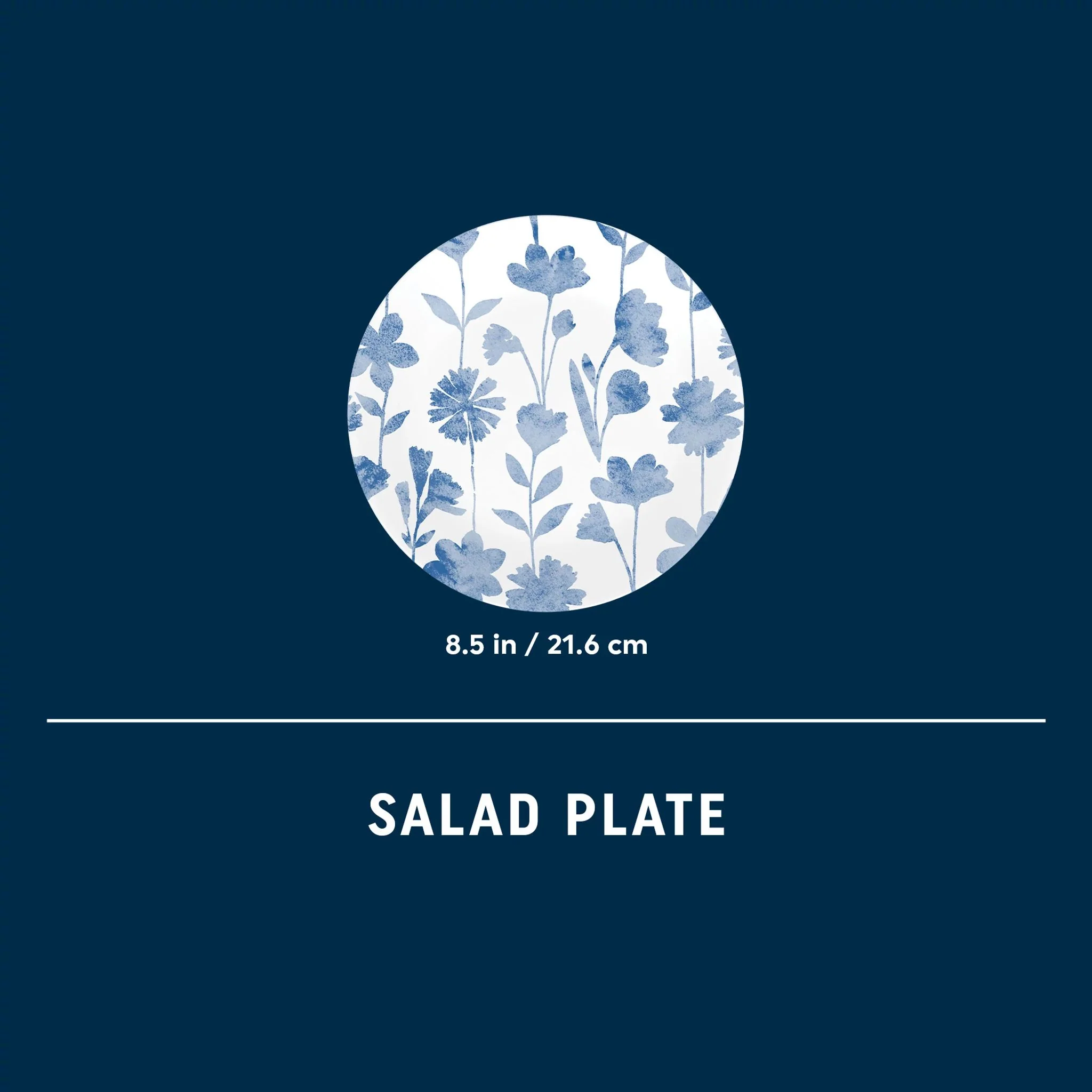 Corelle® Botanical Stripes 8.5" 花卉沙拉盘