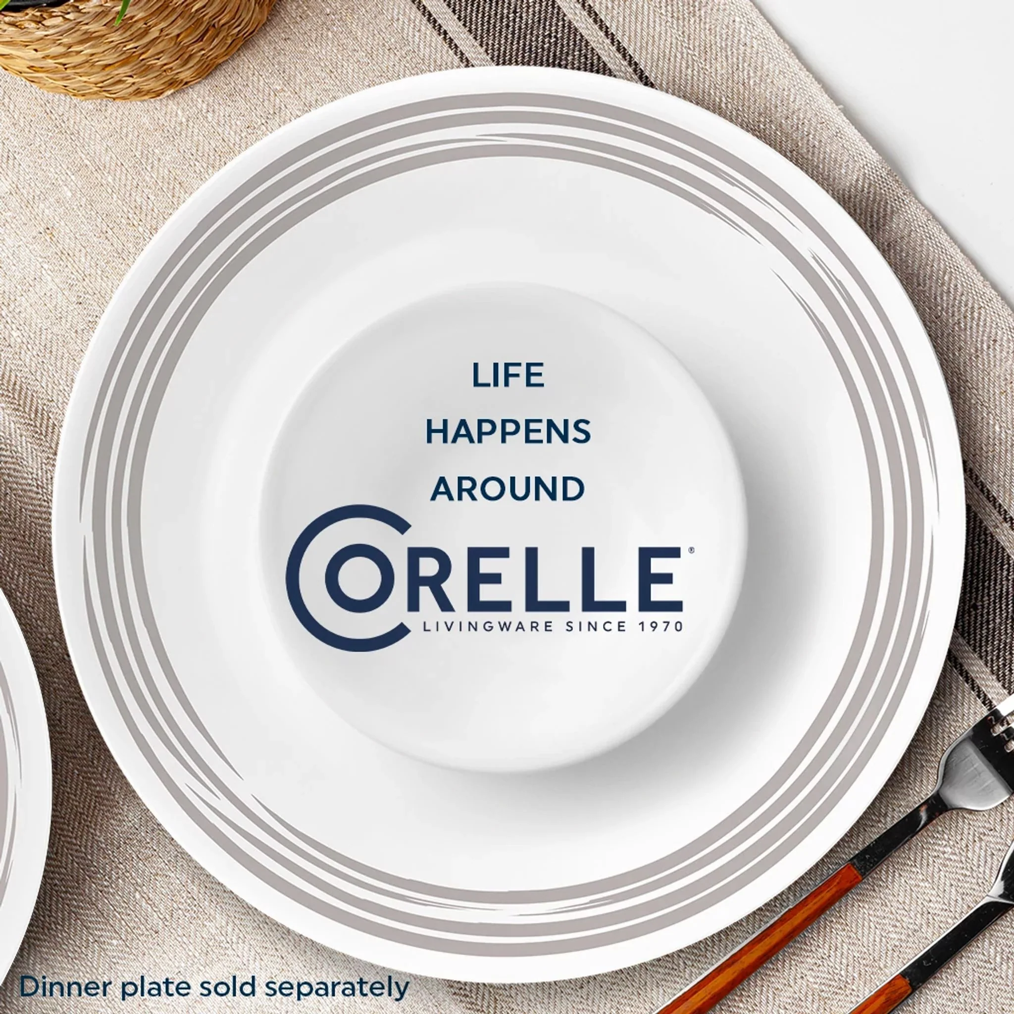 Corelle® Brushed Silver 18盎司麦片碗