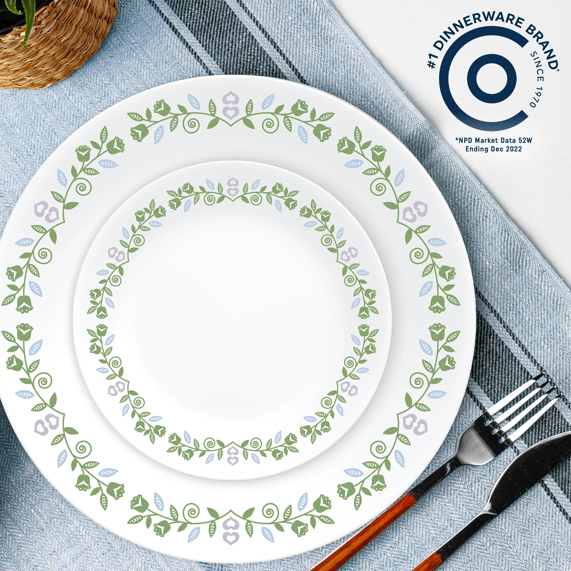 Corelle® Bryndle 12-Piece Glass Dinnerware Set, Service for 4