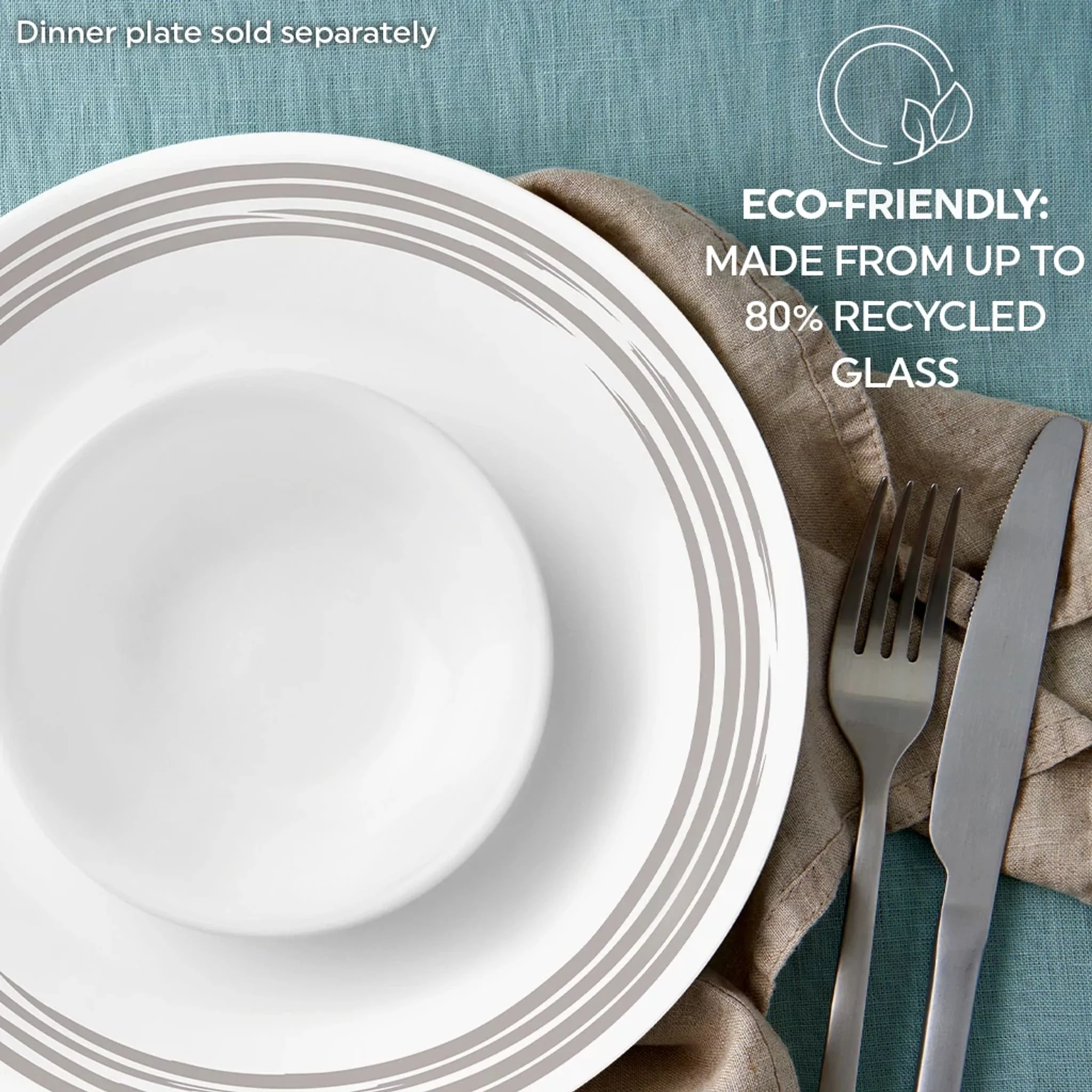 Corelle® Brushed Silver 18盎司麦片碗
