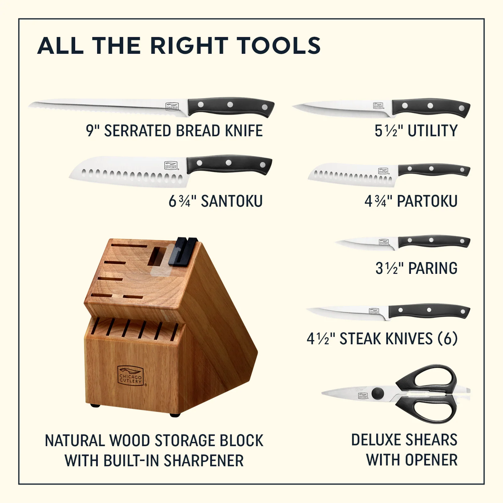 Chicago Cutlery® Ellsworth 13件套刀座套装