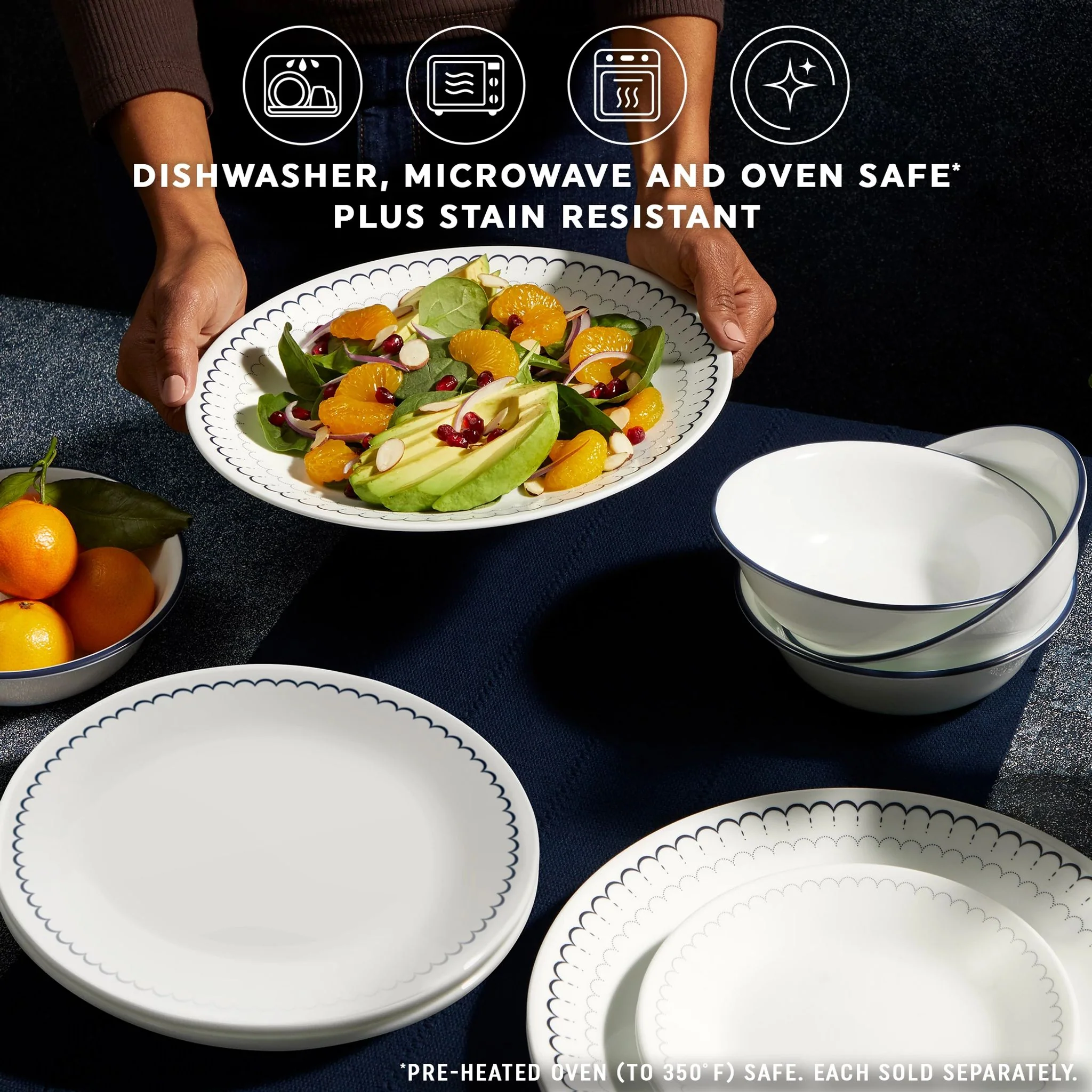 Corelle® Caspian Lace 8.5" Salad Plate