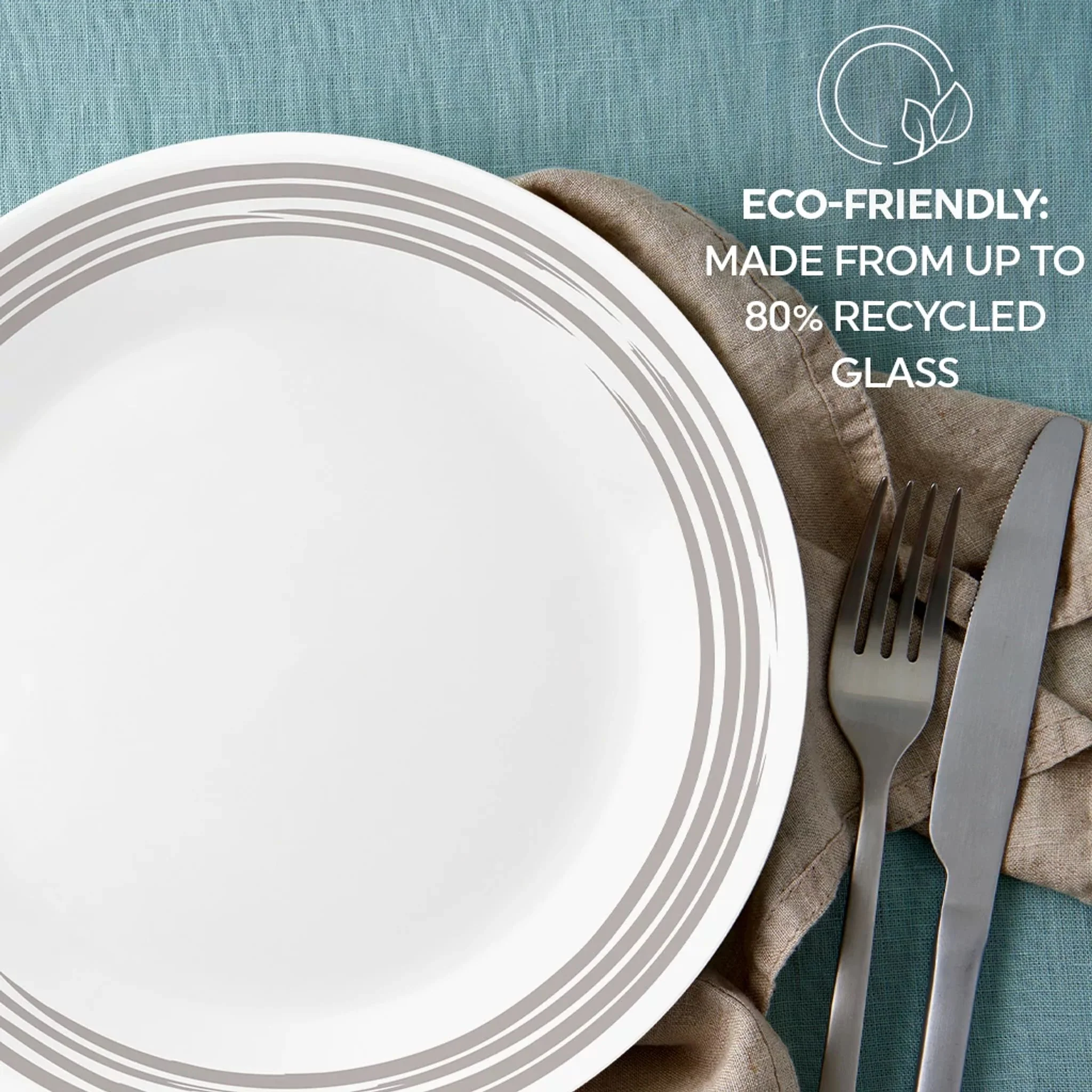 Corelle® Brushed Silver 10.25" Dinner Plate