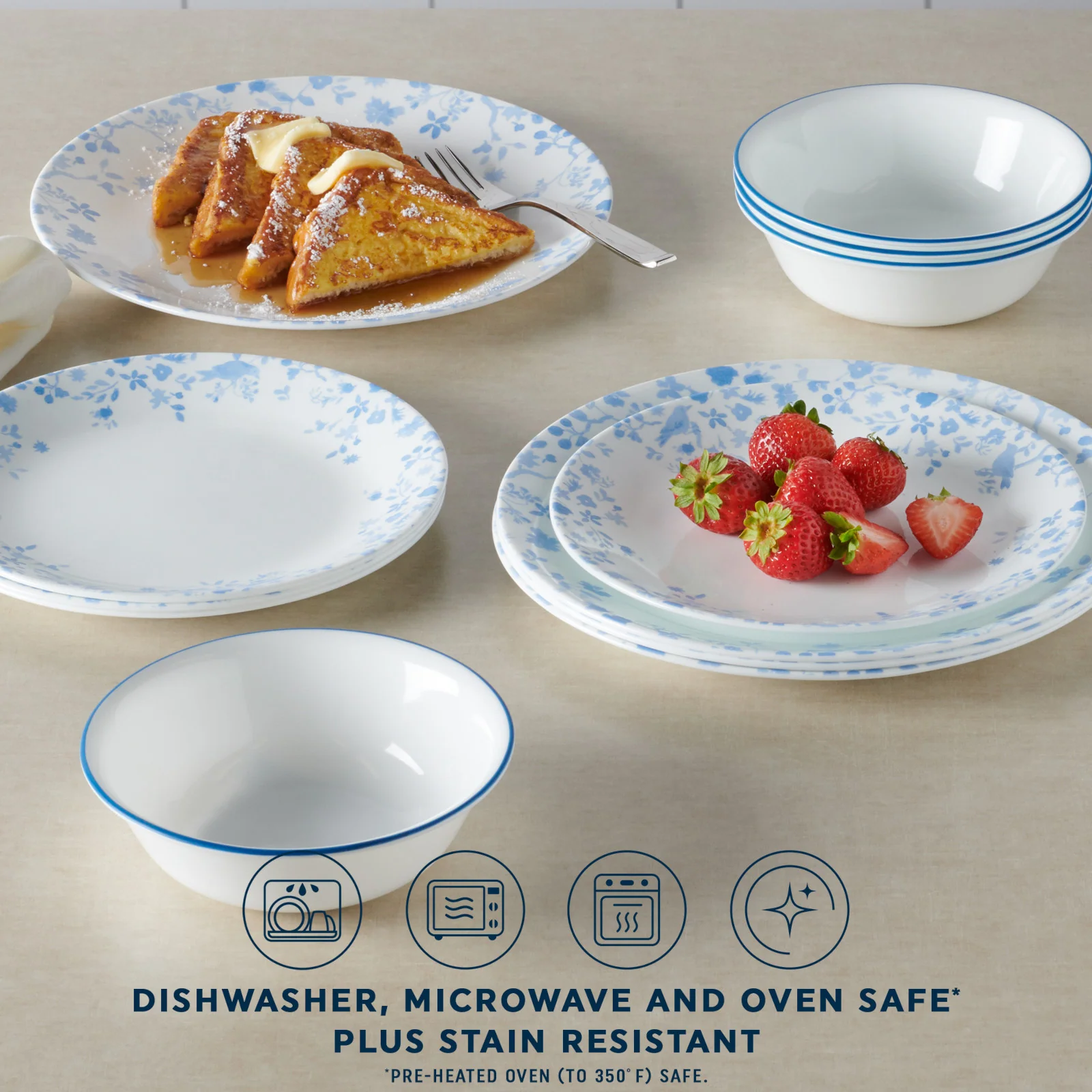 Corelle® Garden Song 12 件套餐具套装，4 人用