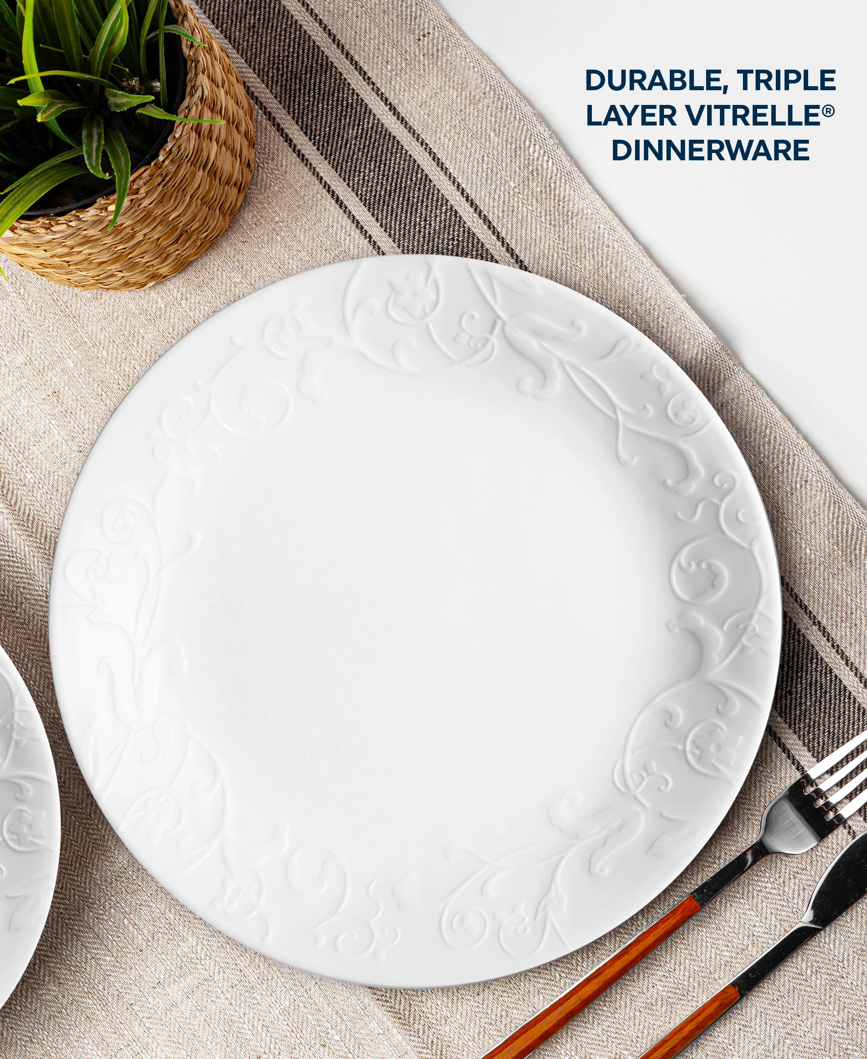 Corelle® Bella Faenza Dinnerware Set – Service for 6 + Serving Bowl