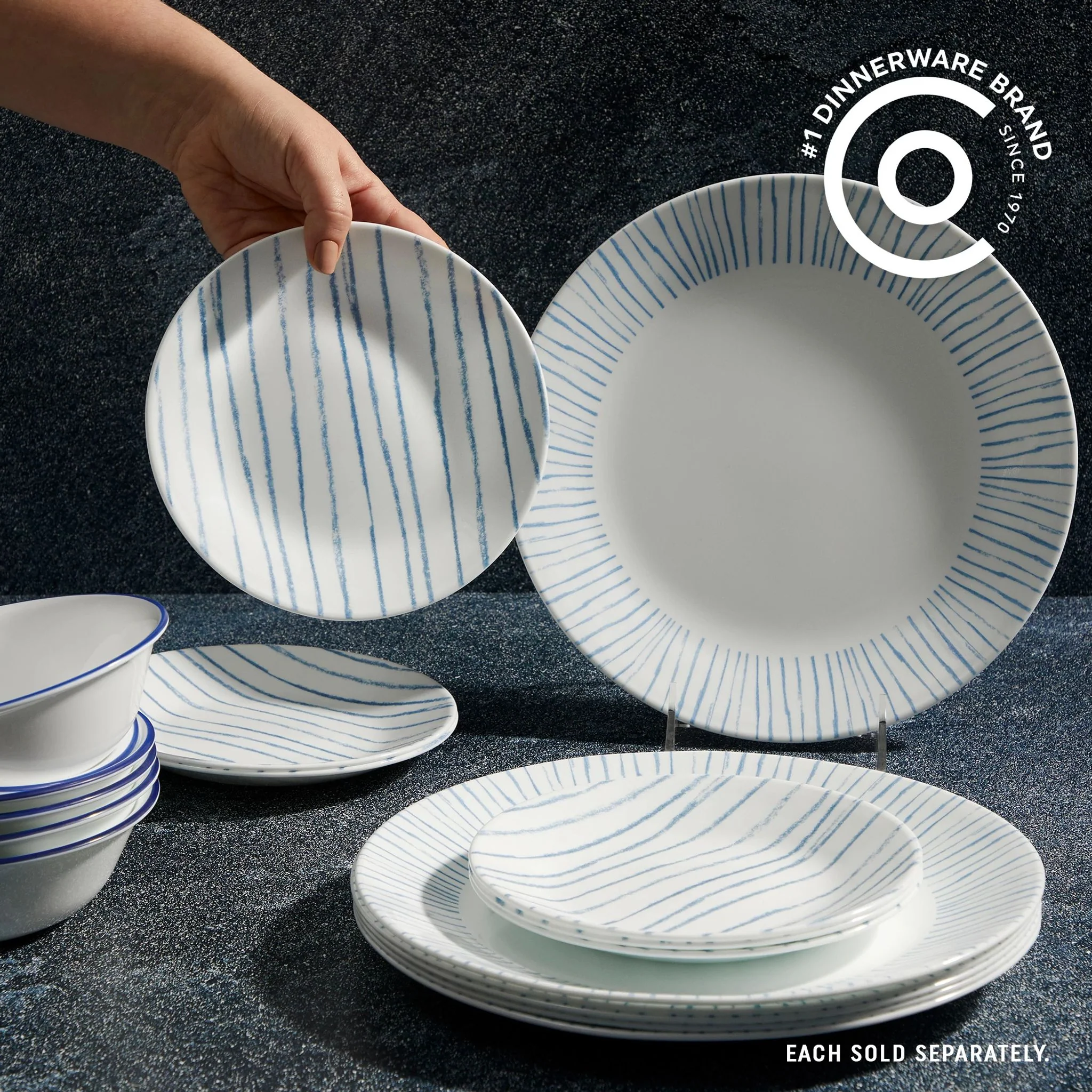 Corelle® Botanical Stripes 6.75" 前菜盘