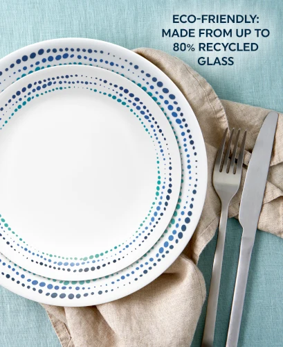 Corelle® Ocean Blues 12件套餐具套装，4人份