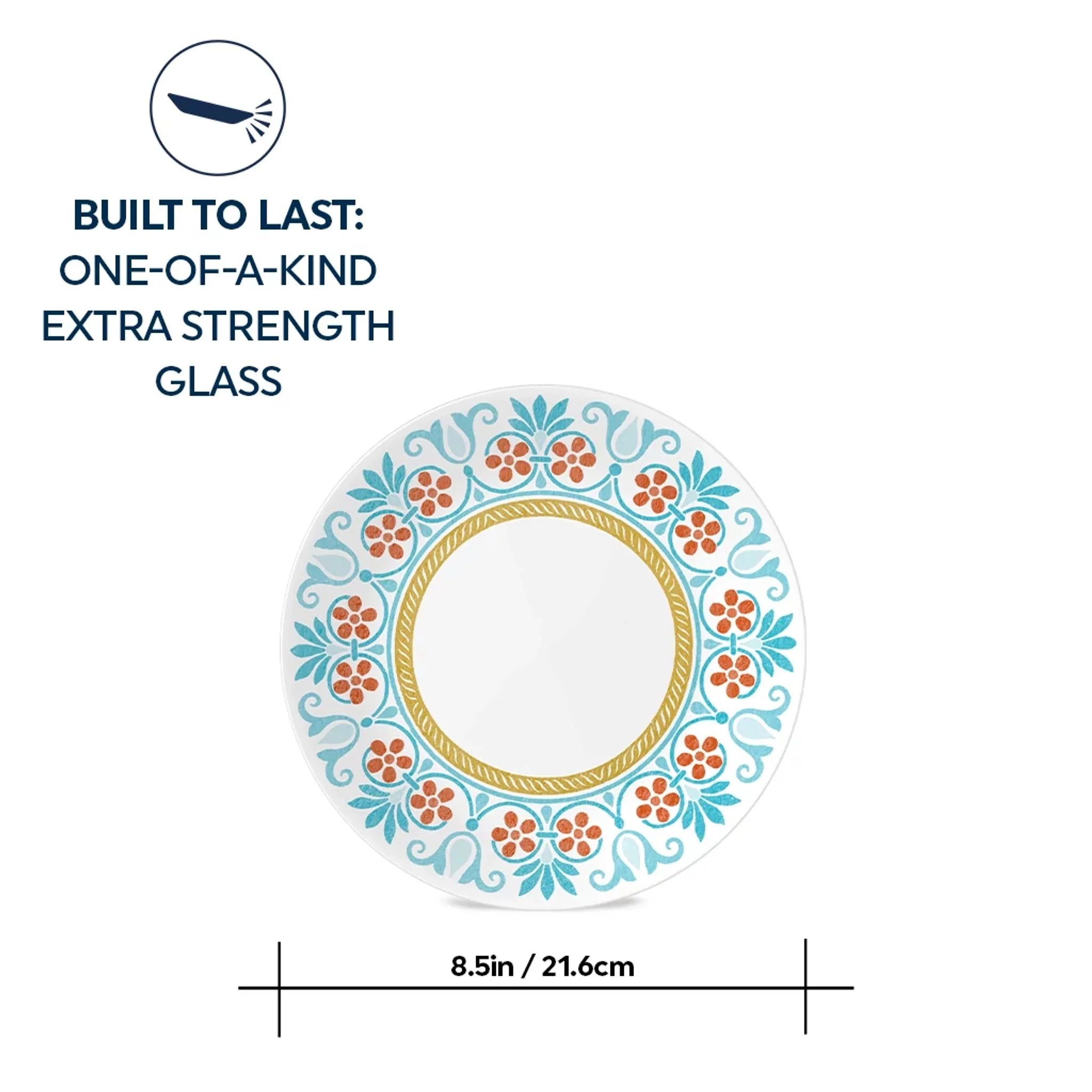 Corelle® Global Collection Terracotta Dreams, 8.5” Salad Plates, 6-pack